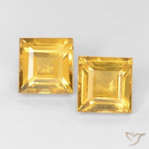 2.20ctw Naturale Oro brillante Citrino, Quadrato, VS