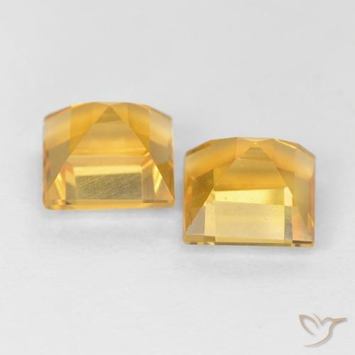 Gemme di Citrino Oro brillante naturale da 2.20 ct, Quadrato, VVS-VS