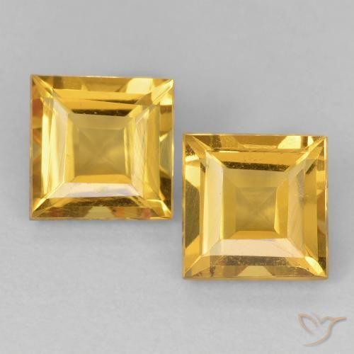 2.13ctw Naturale Arancio dorato Citrino, Quadrato, VVS-VS