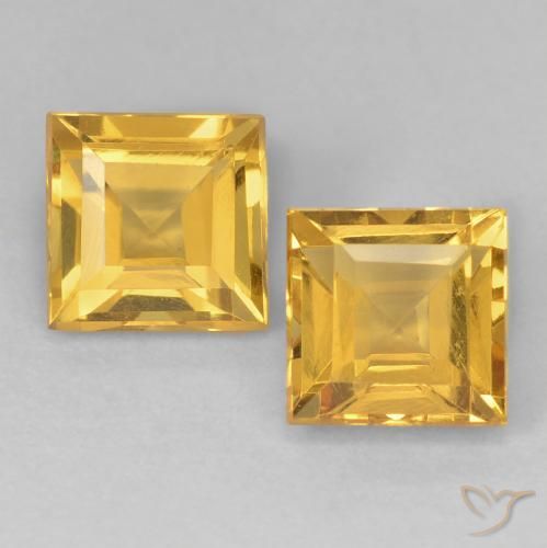 2.28ctw Naturale Dorato medio Citrino, Quadrato, VVS-VS