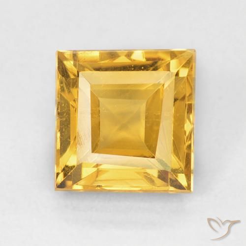 1.06ct Naturale Dorato medio Citrino, Quadrato, VS