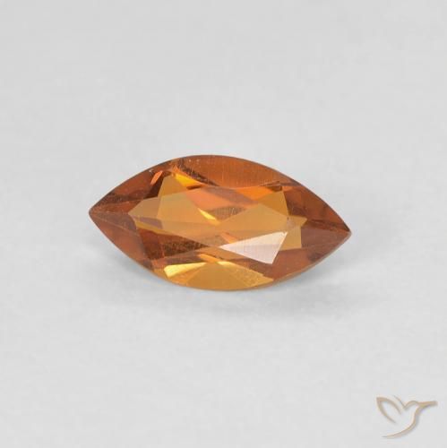 Citrino Arancio Medio naturale da 0.53 ct, Taglio marquise, VVS-VS
