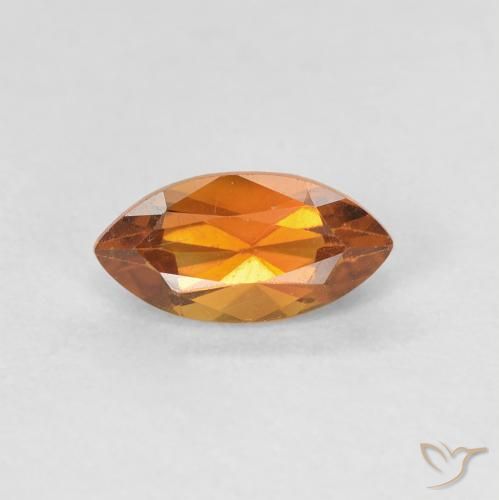 0.66ct Naturale Arancione scuro Citrino, Taglio marquise, VVS-VS