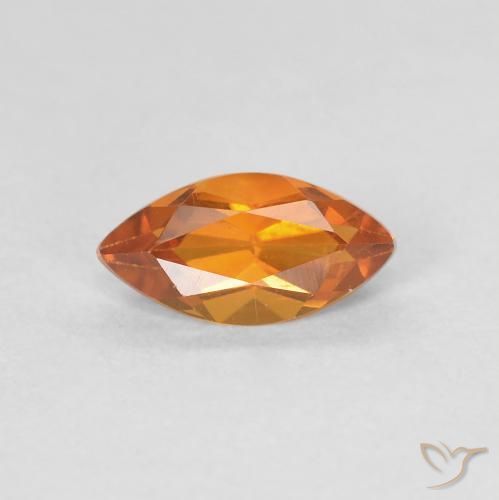 0.58ct Naturale Arancio Medio Citrino, Taglio marquise, VVS-VS