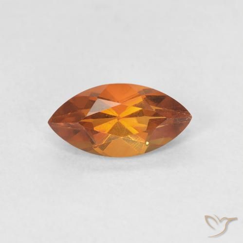 0.56ct Naturale Arancione scuro Citrino, Taglio marquise, VVS-VS