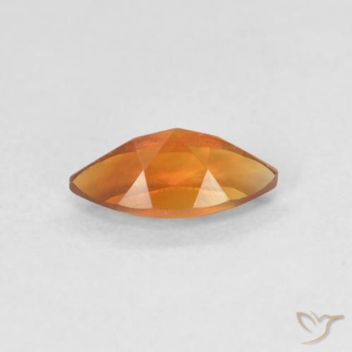 Citrino Arancione scuro naturale da 0.56 ct, Taglio marquise, VVS-VS