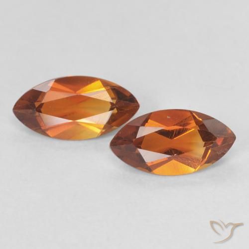 Gemme di Citrino Arancione scuro naturale da 1.10 ct, Taglio marquise, VVS