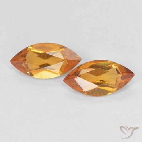 Gemme di Citrino Arancio Medio naturale da 0.98 ct, Taglio marquise, VVS