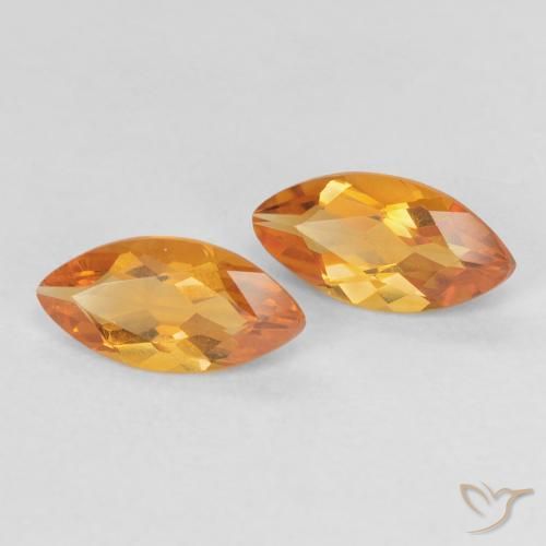 Gemme di Citrino Arancio Medio naturale da 0.92 ct, Taglio marquise, VVS