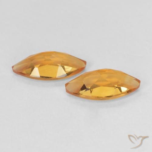 Gemme di Citrino Arancio Medio naturale da 0.92 ct, Taglio marquise, VVS