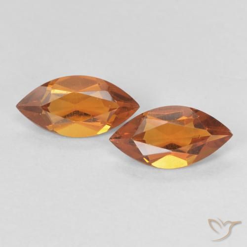 1.02ctw Naturale Arancio Medio Citrino, Taglio marquise, VVS