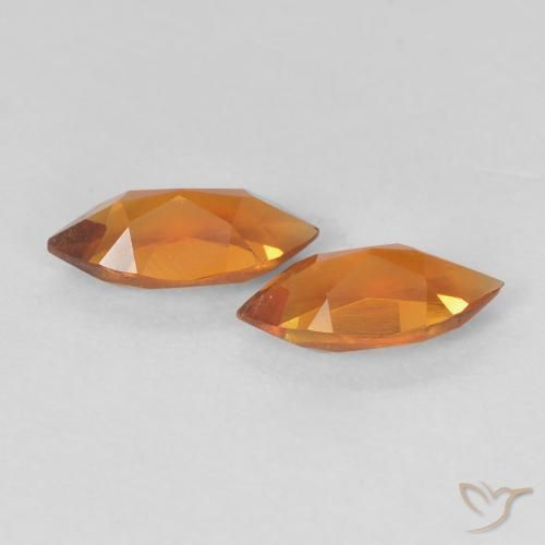 Gemme di Citrino Arancio Medio naturale da 1.02 ct, Taglio marquise, VVS