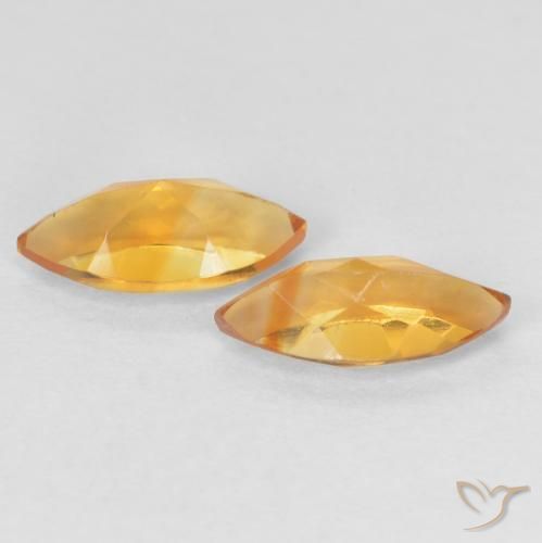 Gemme di Citrino Arancio-Oro naturale da 0.97 ct, Taglio marquise, VVS-VS