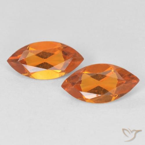 0.87ctw Naturale Arancio giallastro Citrino, Taglio marquise, VVS-VS