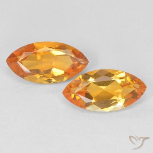 1.04ctw Naturale Arancio-Oro Citrino, Taglio marquise, VVS-VS