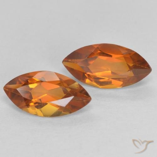 Gemme di Citrino Arancione scuro naturale da 1.05 ct, Taglio marquise, VS