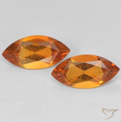 0.86ctw Naturale Arancio giallastro Citrino, Taglio marquise, VS