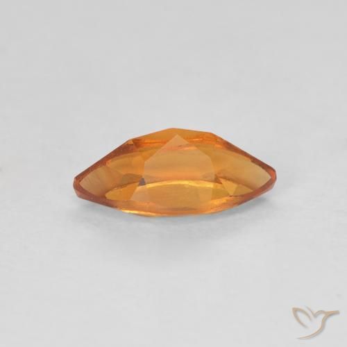 Citrino Arancio intenso-OroG naturale da 0.59 ct, Taglio marquise, VVS-VS