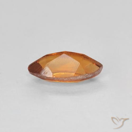 Citrino Arancio intenso-OroG naturale da 0.58 ct, Taglio marquise, VVS-VS