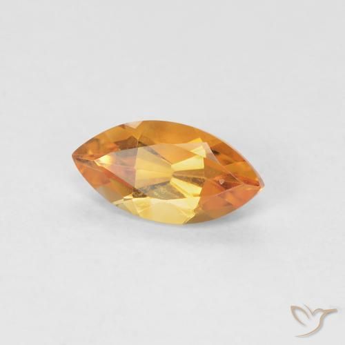 Citrino Albicocca Arancia naturale da 0.51 ct, Taglio marquise, VVS