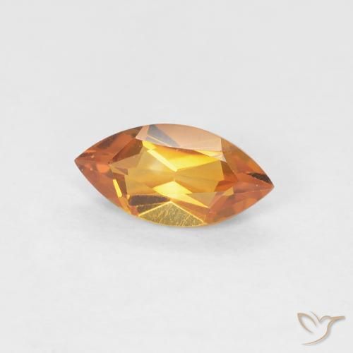 Citrino Arancio Medio naturale da 0.51 ct, Taglio marquise, VVS