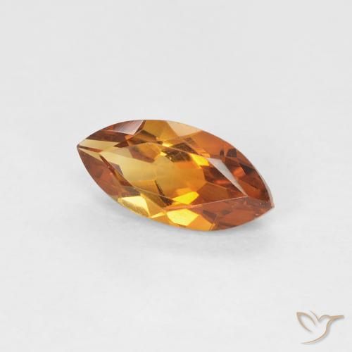 Citrino Marrone arancio naturale da 0.57 ct, Taglio marquise, VVS