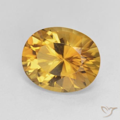 Citrino Arancio dorato naturale da 4.80 ct, Ovale, VVS