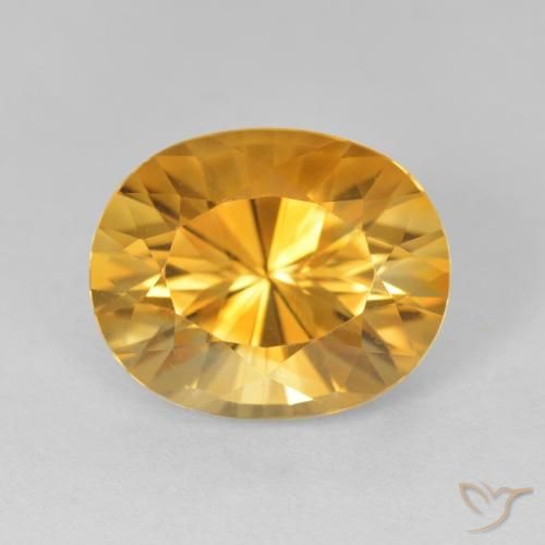 4.50ct Naturale Medium Dark-Golden Citrino, Ovale, VVS