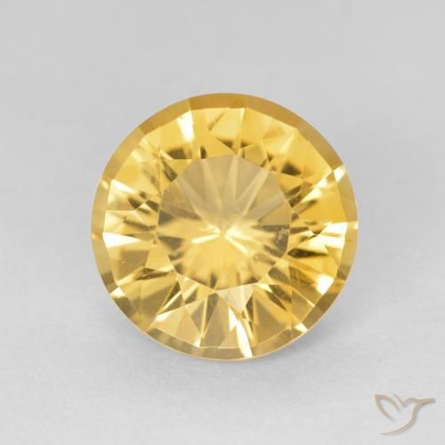 3.71ct Naturale Oro medio Citrino, Rotondo, VVS