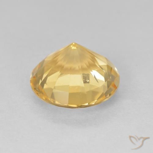 Citrino Oro medio naturale da 3.71 ct, Rotondo, VVS