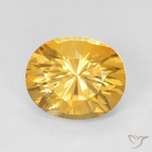 4.46ct Naturale Dorato medio Citrino, Ovale, VVS