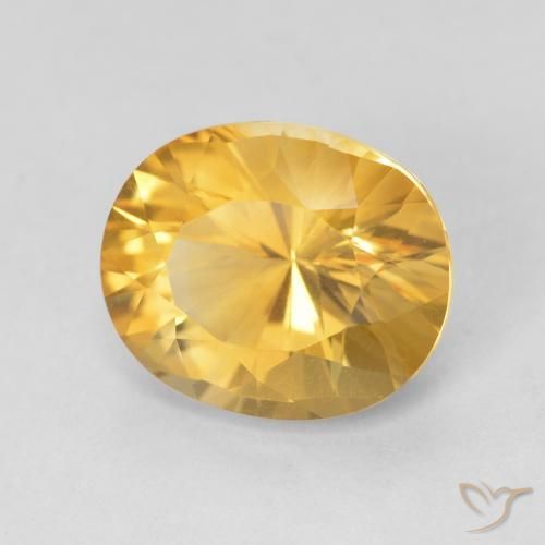 Citrino Dorato medio naturale da 4.46 ct, Ovale, VVS