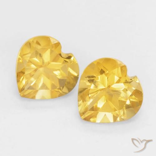 0.90ctw Naturale Top Oro Citrino, Cuore, VVS