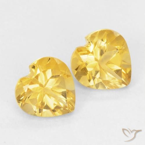 Gemme di Citrino Top Oro naturale da 0.90 ct, Cuore, VVS