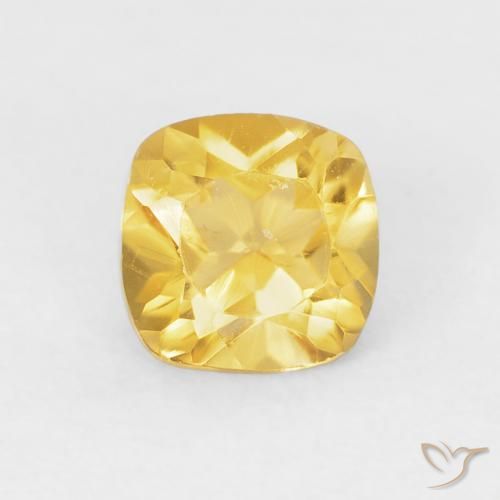 0.48ct Naturale Arancio dorato Citrino, Cuscino, VS