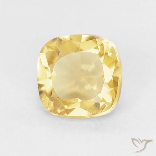 0.58ct Naturale Giallo chiaro Citrino, Cuscino, VVS-VS