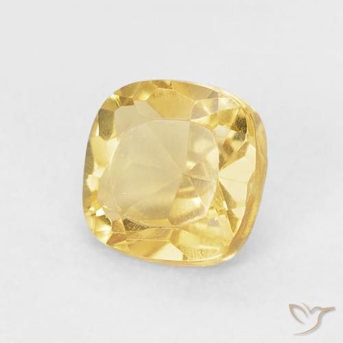 Citrino Giallo chiaro naturale da 0.58 ct, Cuscino, VVS-VS