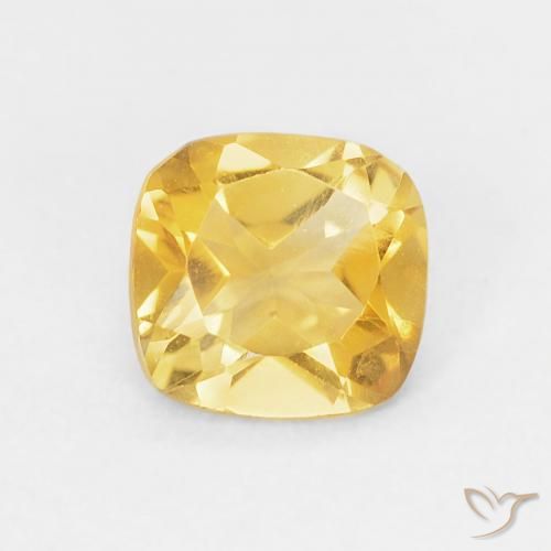 0.41ct Naturale Oro medio Citrino, Cuscino, VVS-VS