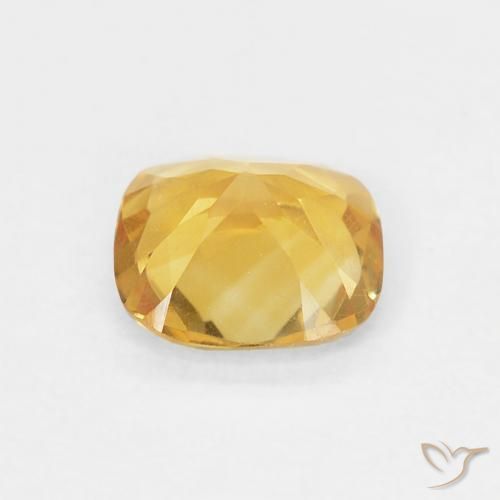 Citrino Oro medio naturale da 0.41 ct, Cuscino, VVS-VS