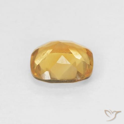 Citrino Arancio chiaro-Oro naturale da 0.44 ct, Taglio a cuscino, VVS