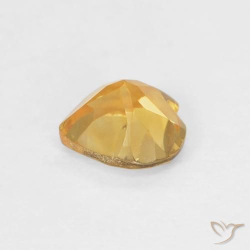 Citrino Arancio chiaro-Oro naturale da 0.38 ct, Cuore, VVS