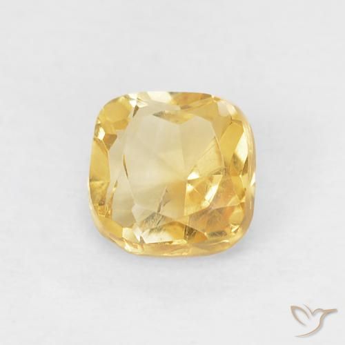 0.50ct Naturale Dorato medio Citrino, Cuscino, VS