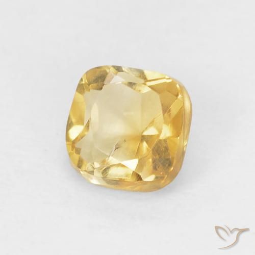Citrino Dorato medio naturale da 0.50 ct, Cuscino, VS