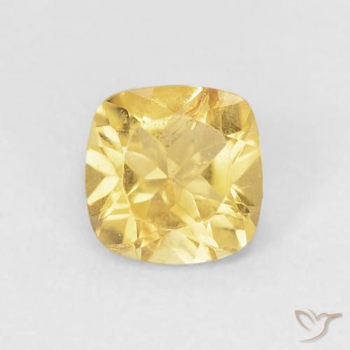 0.53ct Naturale Arancio dorato Citrino, Cuscino, VS