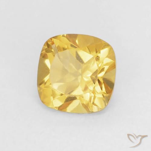 Citrino Dorato medio naturale da 0.54 ct, Cuscino, VS