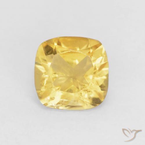 0.53ct Naturale Dorato medio Citrino, Cuscino, VS