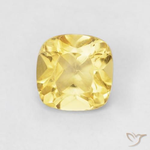 0.49ct Naturale Giallo Toscana Citrino, Cuscino, VVS