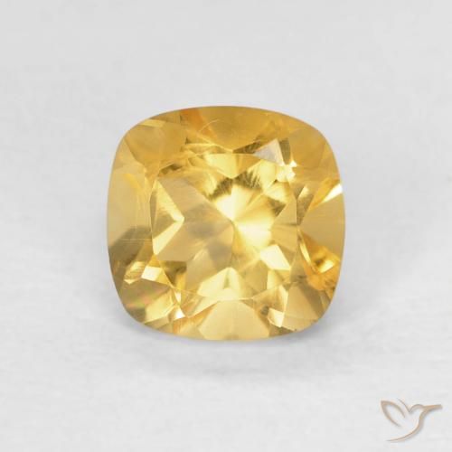 0.55ct Naturale Oro medio Citrino, Cuscino, VVS-VS