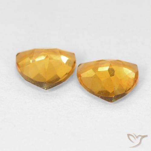 Gemme di Citrino Medium Light-Golden naturale da 1.27 ct, Taglio trillion, VVS-VS