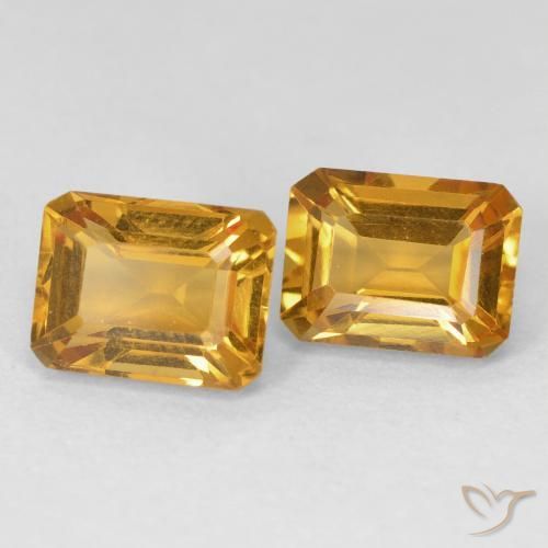 Gemme di Citrino Medium Light-Golden naturale da 3.19 ct, Ottagonale / Taglio smeraldo, VVS-VS